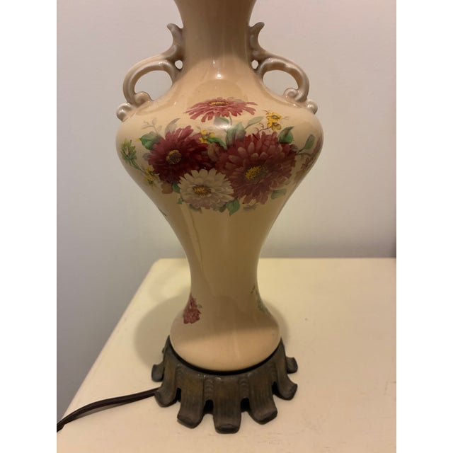Traditional Early 20th Century Floral Pattern Porcelain Table Lamps For Sale - Image 3 of 15