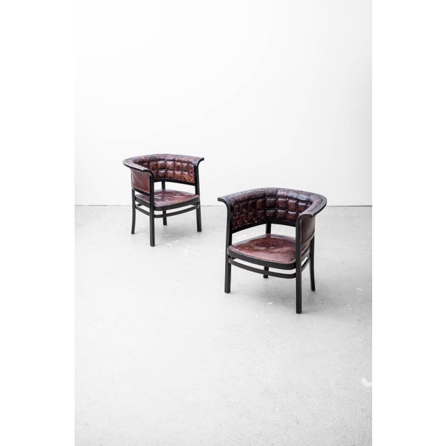 Antique Art Nouveau Armchairs by Marcel Kammerer for Gebrüder Thonet, 1910, Set of 2 For Sale - Image 12 of 18