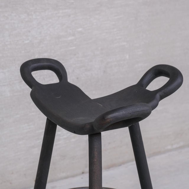 1970s Mid-Century Stained Marbella Bar Stools, 1970s, Set of 3 For Sale - Image 5 of 9