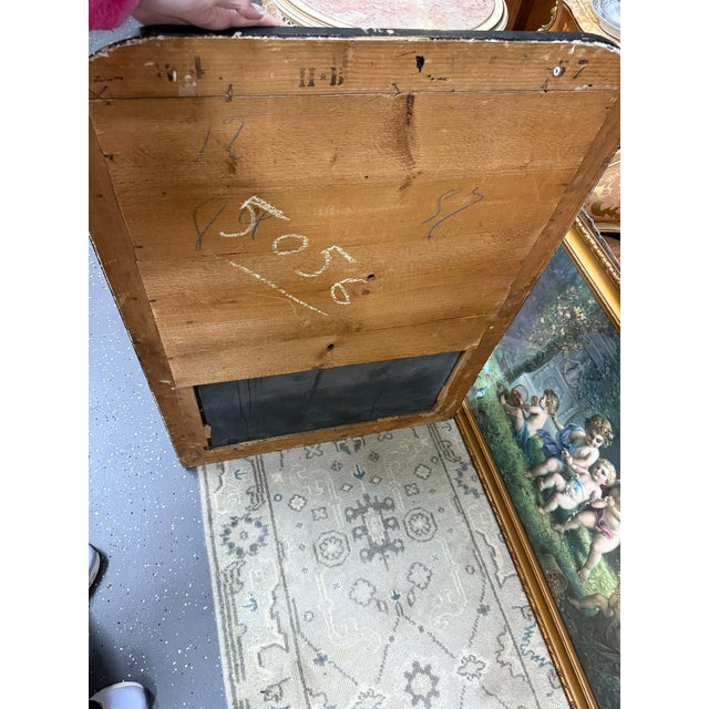 Glass 19th Century French Louis Phillipe Style Black and Gold Mirror For Sale - Image 7 of 7