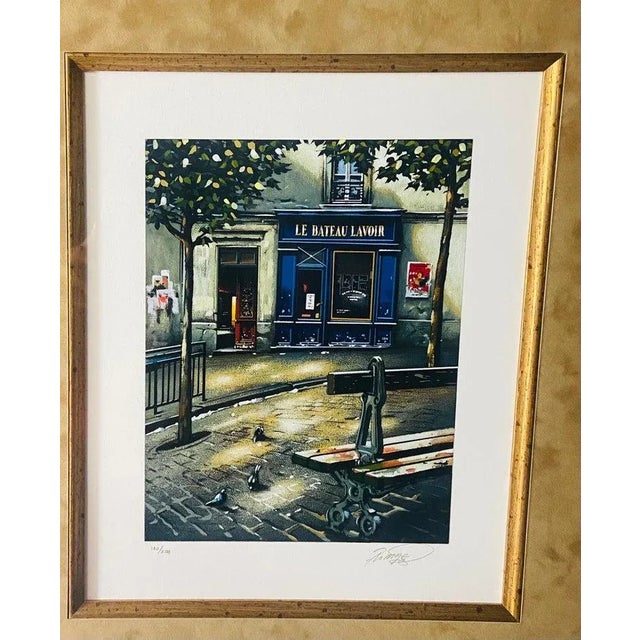 Vintage Print of Parisian Street Scenes, Signed and Numbered, a Set of Three For Sale - Image 10 of 13