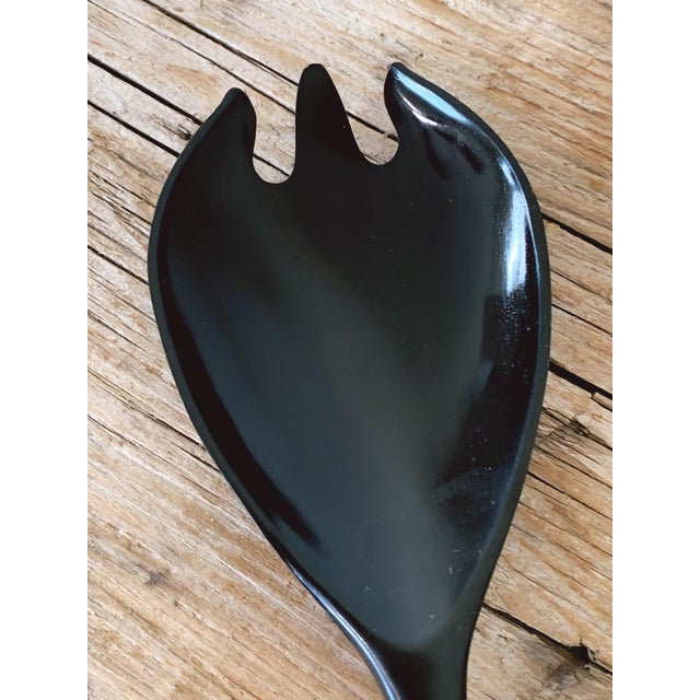 Vintage Ebony Salad Servers With Sterling Silver Handles a Pair Chairish