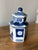 Vintage Hand-Painted Chinese Blue and White Hexagon Ginger Jar For Sale - Image 10 of 10