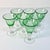 These are a set of 7 Italian hand-blown glass Wine Goblets. They are a gorgeous Spring Green bowl cut to clear stem and...