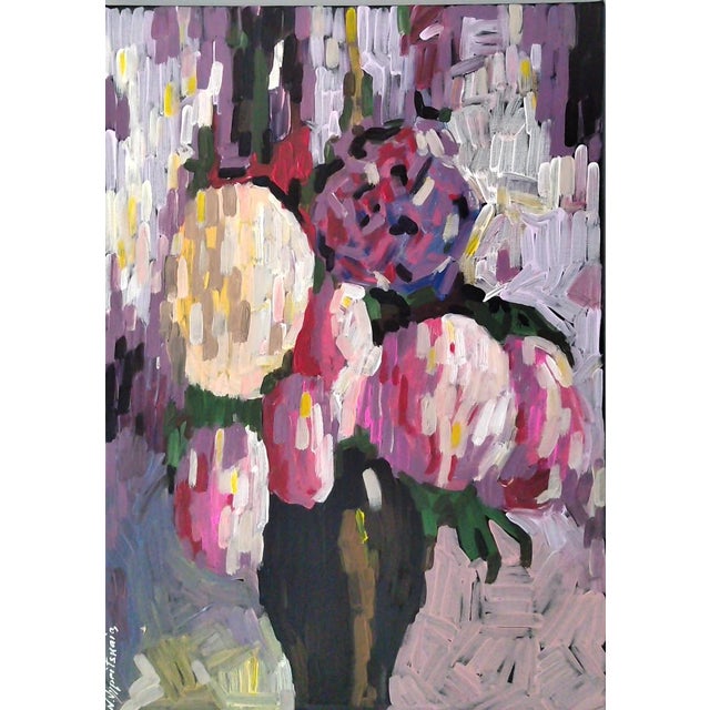 The Energy of Blooming. The original painting is created with acrylic on canvas using a palette knife. The size of the...