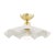 Mitzi Maisie 16 in. 1 Light Pendant in Aged Brass and Ceramic Rough Texture White Finish For Sale - Image 15 of 15