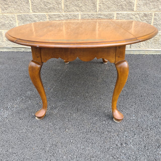 L Hitchcock Traditional Queen Anne Stenciled Harvest Maple Drop Leaf