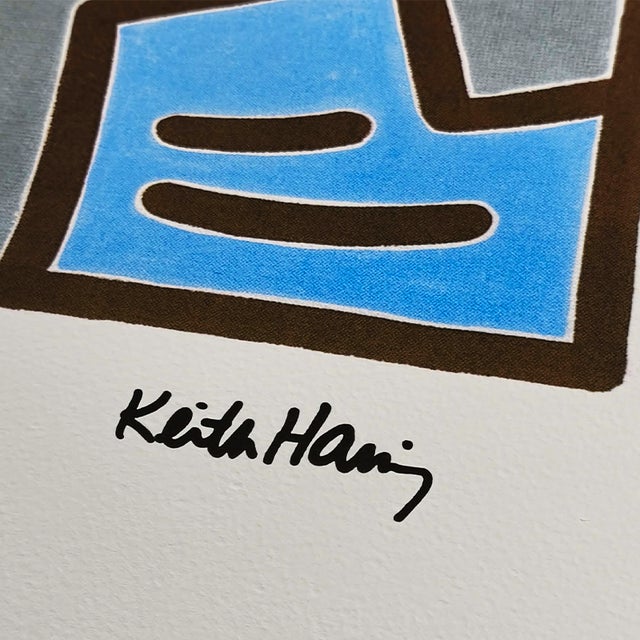 After Keith Haring, Figurative Composition, 1990s, Limited Edition Lithograph For Sale - Image 3 of 8