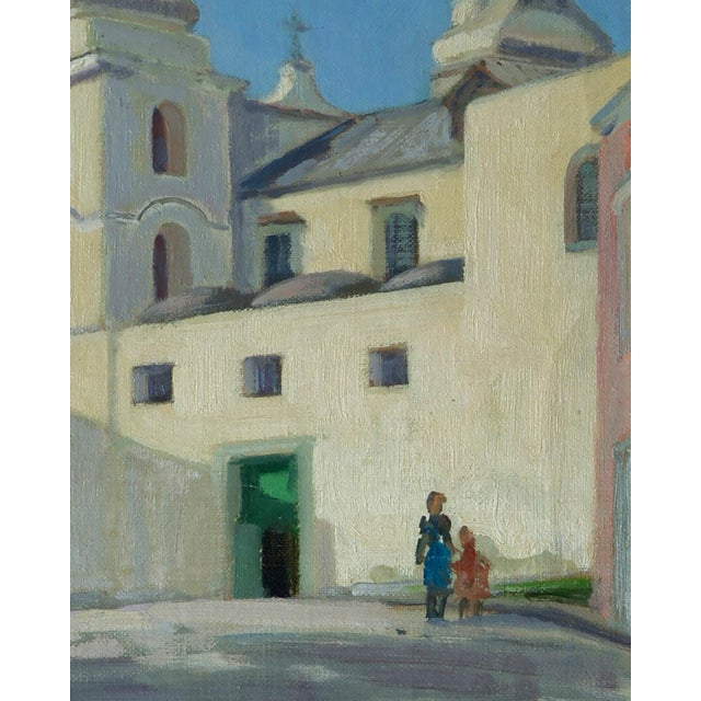 Alfredo Mahieux, Strade d'Ischia, 1949, Oil on Wood For Sale - Image 3 of 6