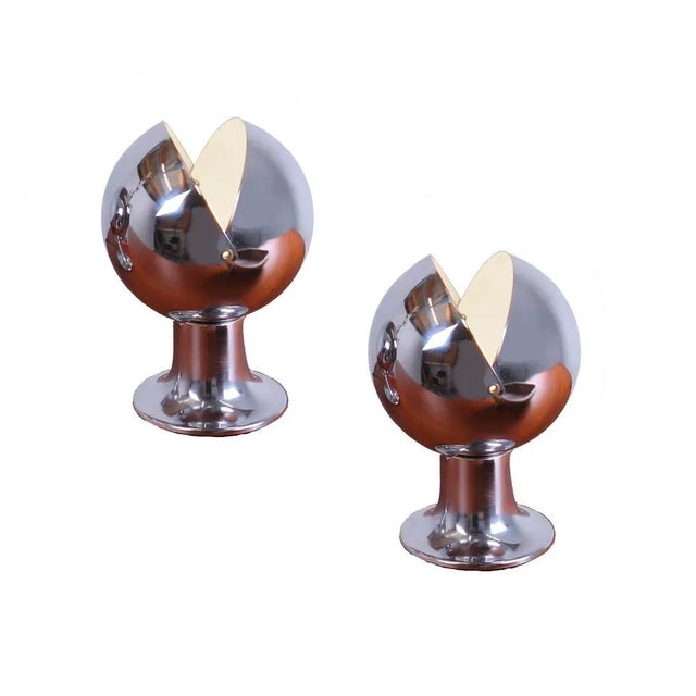 Eclisse Eyeball Kugel Globe Table Lamps attributed to Hillebrand, 1970s, Set of 2 For Sale - Image 10 of 10