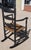 19thc Original Black Painted New England Rocking Chair For Sale - Image 4 of 5