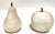 Pair of Italian Hand-Carved Alabaster Fruit Sculptures – Pear & Apple, Vintage Collectible Objects of Art Circa 1980s. A...