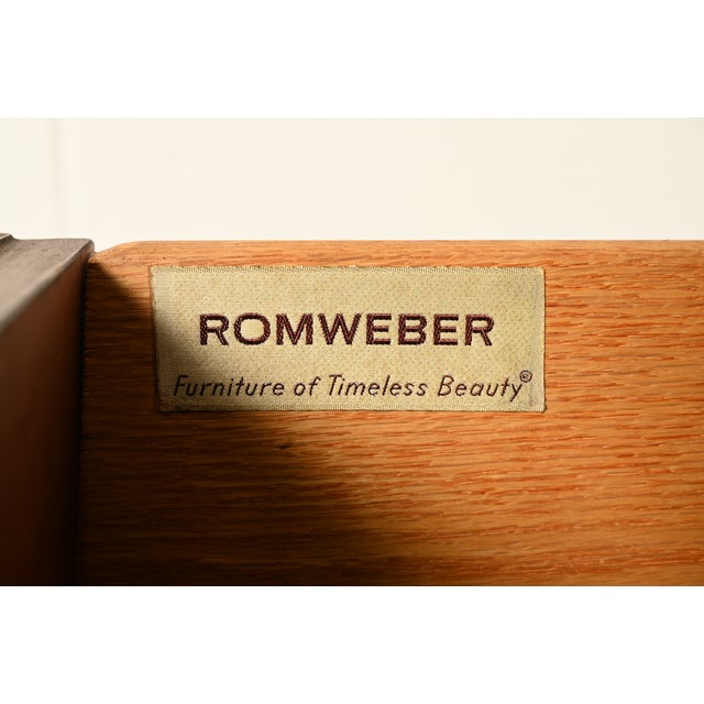 Romweber French Rococo Louis XV Carved Walnut Armoire Dresser, Circa 1960s For Sale - Image 15 of 17