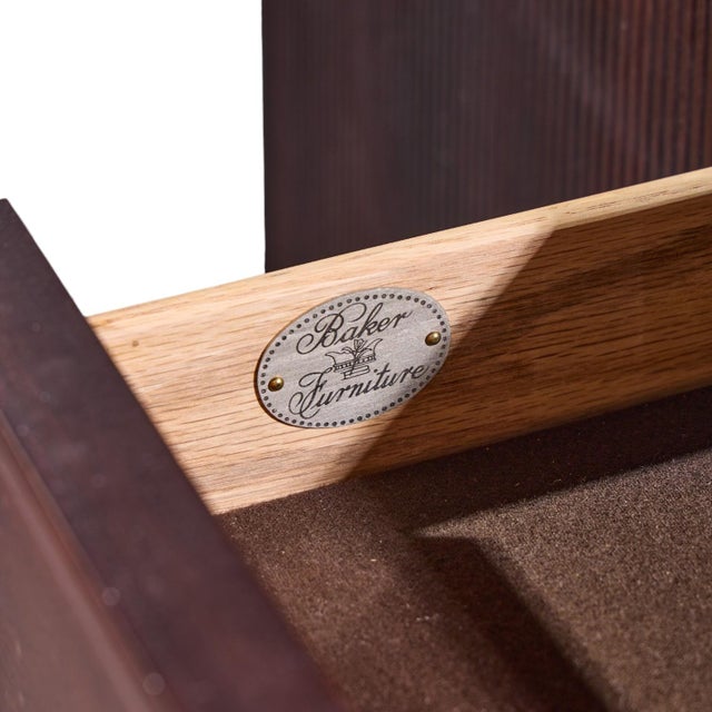 Barbara Barry for Baker Furniture Stone and Mahogany Credenza For Sale - Image 10 of 10