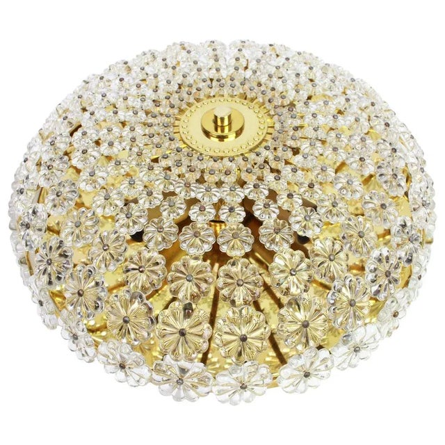 Glass Austrian Flower Wall Sconce by Emil Stejnar, 1960s For Sale - Image 7 of 7
