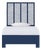 Liam Standard Bed Twin - Navy For Sale