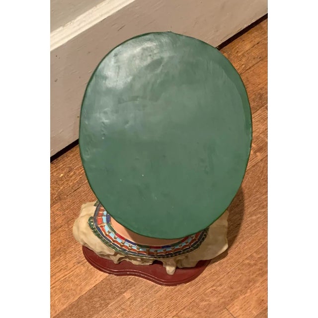 Vintage Composite Painted Egyptian Bust For Sale In Los Angeles - Image 6 of 13
