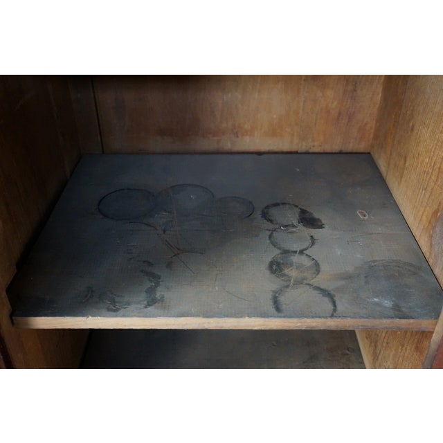 Primitive Antique American Victorian Poplar Closet Cupboard Linen Press Cabinet For Sale - Image 13 of 18