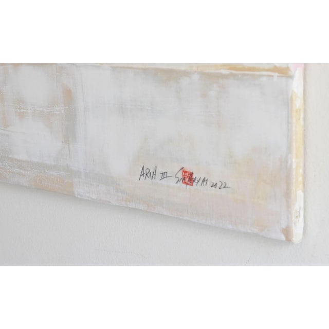 "Aria. III" Abstract Modern Framed Mixed-Media Painting For Sale - Image 4 of 7