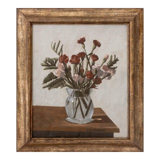 Mihai Stancescu Floral Bouquet Still Life Oil For Sale