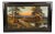 Hilly Landscape at Sunset with a Stream, 20th Century, Oil Painting on Canvas, Framed For Sale