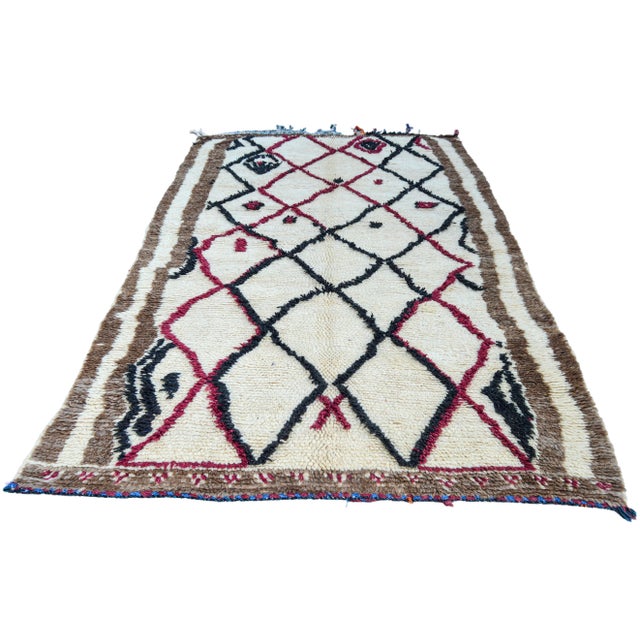 Moroccan Mid 20th Century Vintage Moroccan Rug - 8' X 4'8'' For Sale - Image 3 of 10