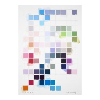Contemporary Abstract Pencil and Acrylic on Fabriano-Pittura Paper "Sinnliche Komposition 60" by Kyong Lee For Sale