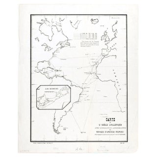 Carte de l'Ocean Atlantique - by F. A. de Varnhagen - 1865 1865 For Sale