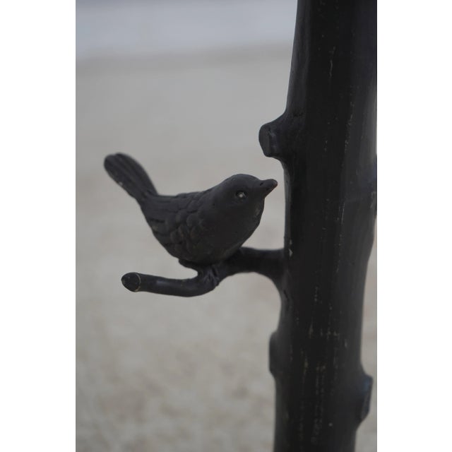 Jonathan Charles Bird & Tree Form Glass Top Lamp Table For Sale - Image 9 of 12