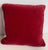 Pair of Burgundy Red Cotton Velvet Throw Pillows with Down Inserts A luxurious set of two decorative throw pillows crafted...