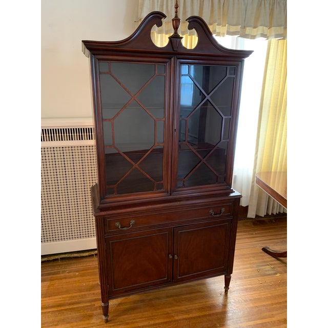 Antique Victorian Style Oak China Hutch Chairish