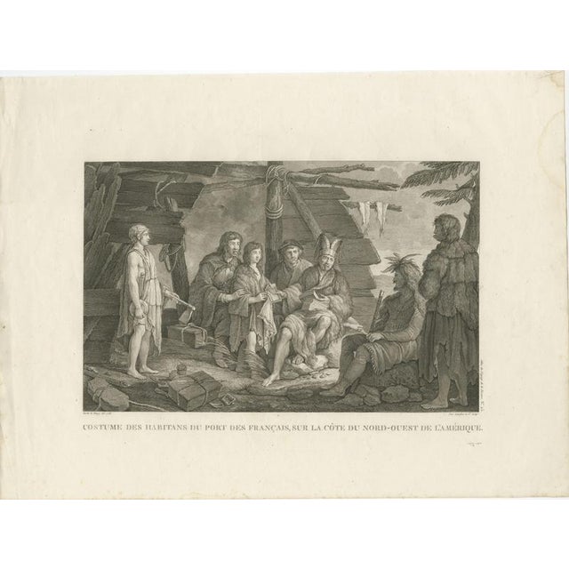 After Gaspard Duché de Vancy, La Pérouse Alaska Tlingit Costume, 1797, Engraving For Sale - Image 3 of 9