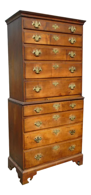 Late 19th Century English George III Graduated Highboy