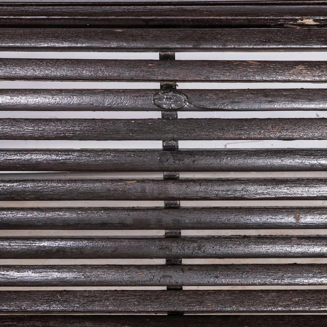 1940’s French Outdoor – Garden Slatted Bench. Good honest and traditional wood slatted outdoor bench. The frame of the...