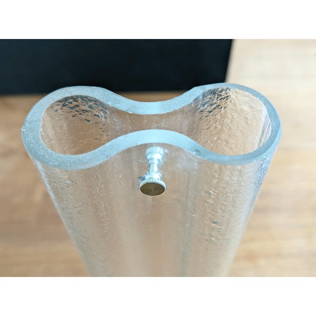 Italian Sconce in Clear Molded Glass and Chrome-Plated Metal, 1970s For Sale - Image 11 of 16