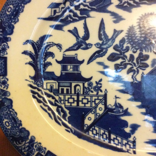 Royal Worcester English Blue and White Royal Worcester Vitreous Platter For Sale - Image 4 of 7