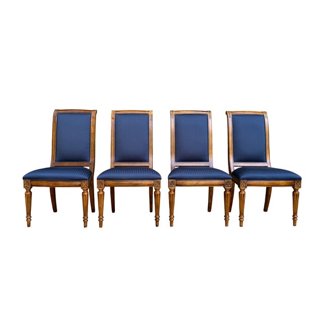 Ethan Allen Vintage Ethan Allen Adison French Neoclassical Dining Chairs - Set of 4 For Sale - Image 4 of 18