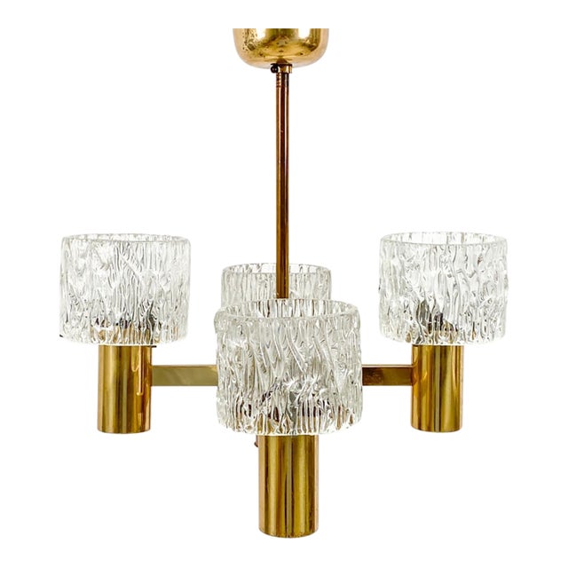 1950's Swedish Pendant Light and Two Sconces by Carl Fagerlund for Orrefors- A Three Piece Set For Sale