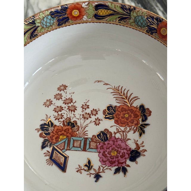 Antique Frederich Rhead Wood & Sons Wincanton Imari Style Large Serving Bowl For Sale - Image 11 of 14