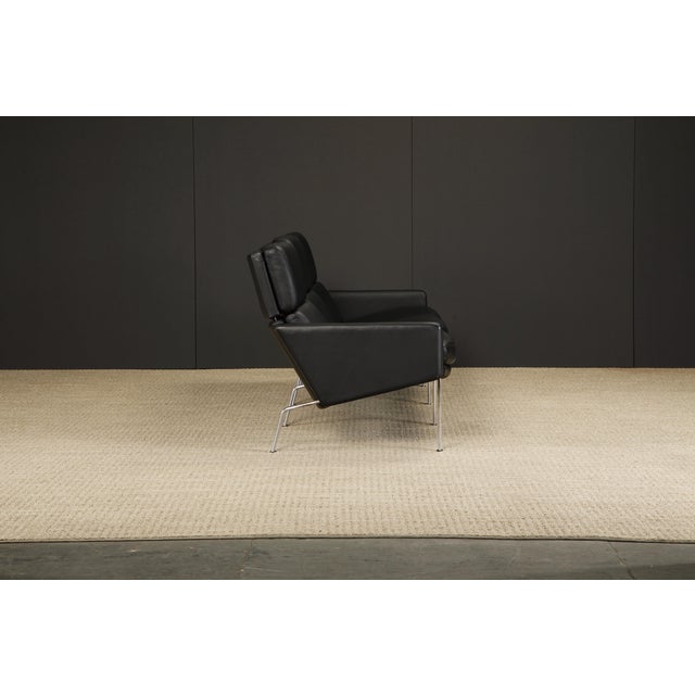 Black Black Leather FK-883 Three-Seat Sofa by Preben Fabricius & Jorgen Kastholm For Sale - Image 8 of 12