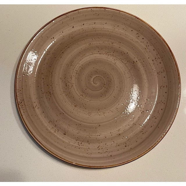 Ceramic Late 20th Century Steelite Performance Coupe Craft Porcini Dinner Plate, England For Sale - Image 7 of 10
