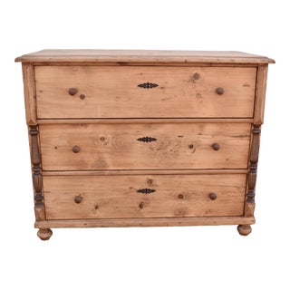 Pine Chest of Three Drawers, Hungary For Sale