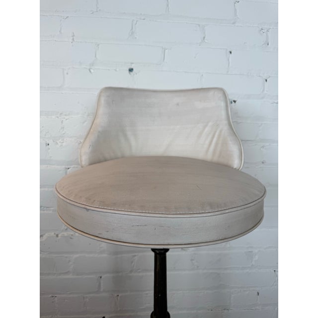 Early 20th Century Antique Wrought Iron French Bistro Chair With Rotating Seat For Sale - Image 9 of 12