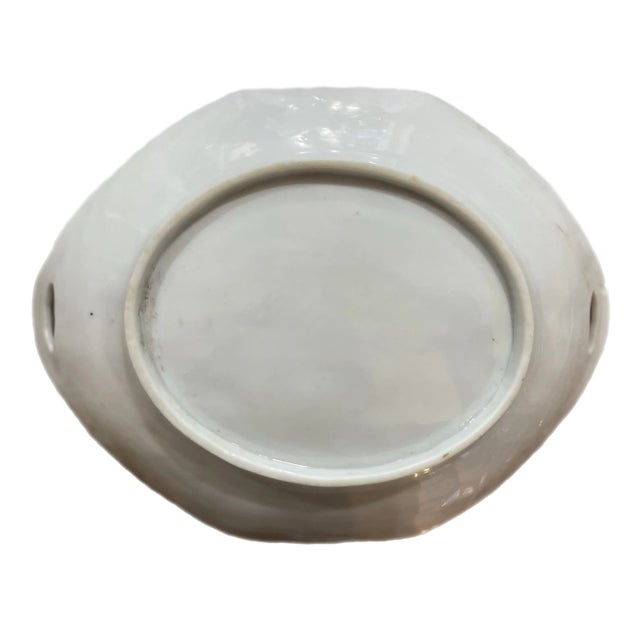 19th C. Chinoiserie Rose Medallion Low Bowl With Handles For Sale - Image 11 of 11