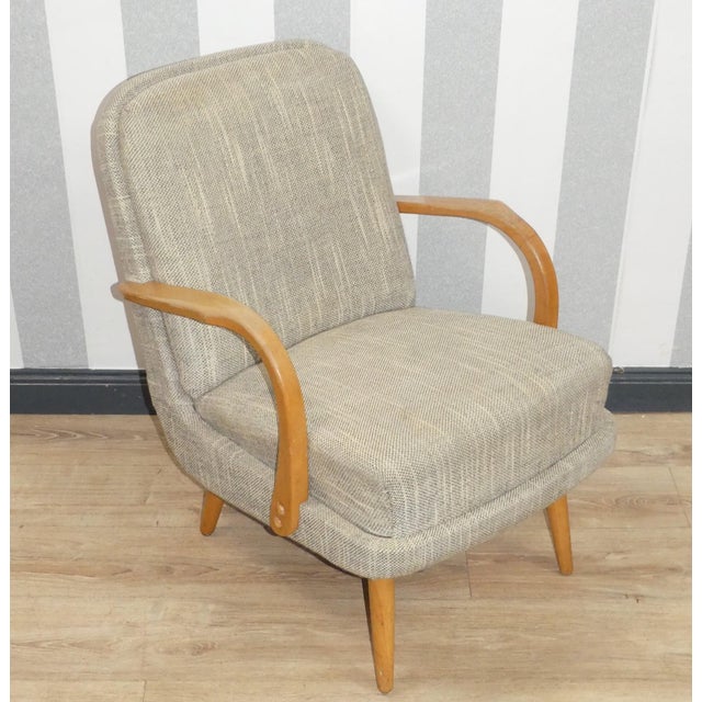 Wood Cocktail Chair in Mottled Gray, 1950s For Sale - Image 7 of 14