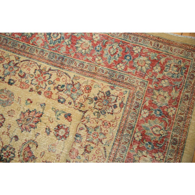 Gold Vintage Distressed Tabriz Carpet - 8'4" x 11'10" For Sale - Image 8 of 12