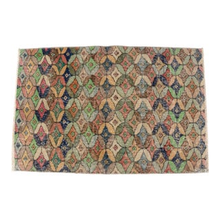 Geometric Antique Vintage Carpet For Sale