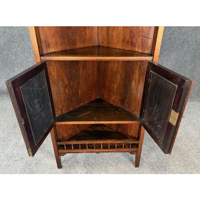 Brown 19th Century Inlaid Rosewood Corner Etagere For Sale - Image 8 of 13