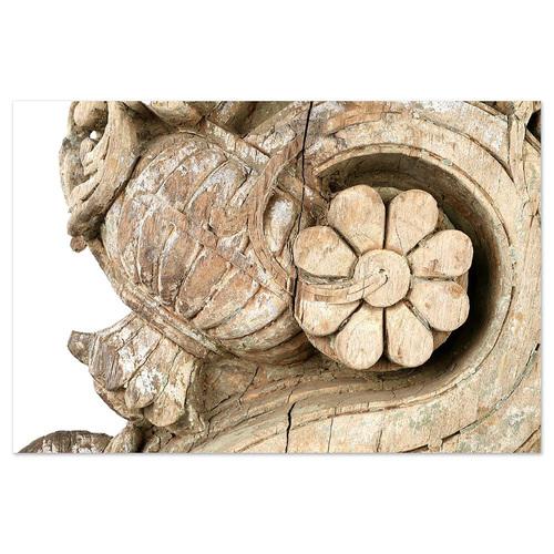 Indian Wooden Architectural Element on Base For Sale - Image 6 of 9