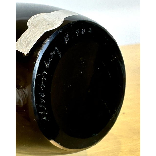 Brown Vase by Gunnar Nylund for Strömbergshyttan, 1960s For Sale - Image 3 of 5